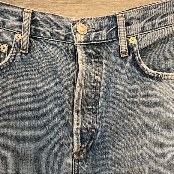 AGOLDE Los Angeles High Rise Button Fly Light Wash‎ Jeans 30x22 Good Condition - Picture 4 of 11